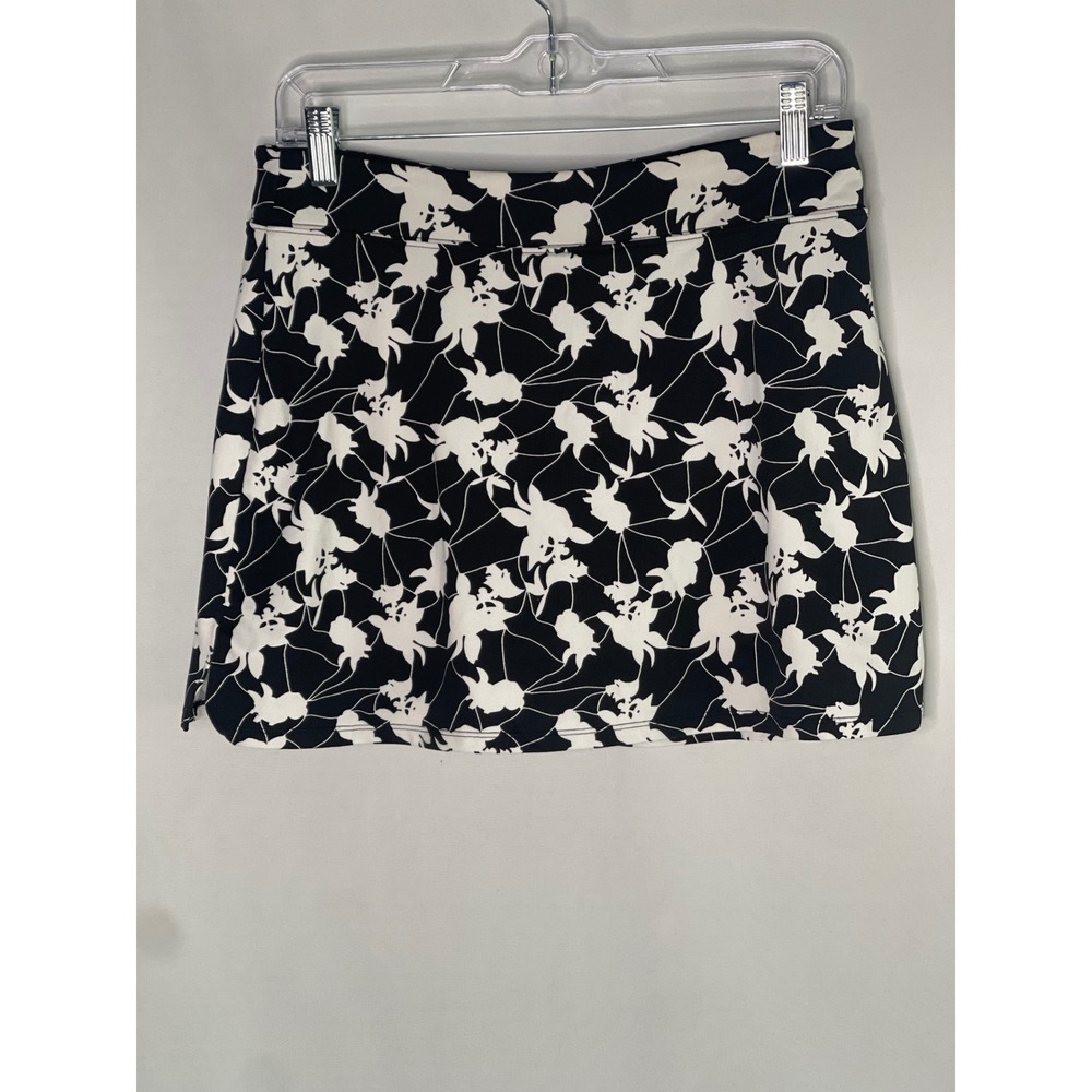 Tranquility by Colorado Clothing Skort Womens Small Black White Floral Skirt